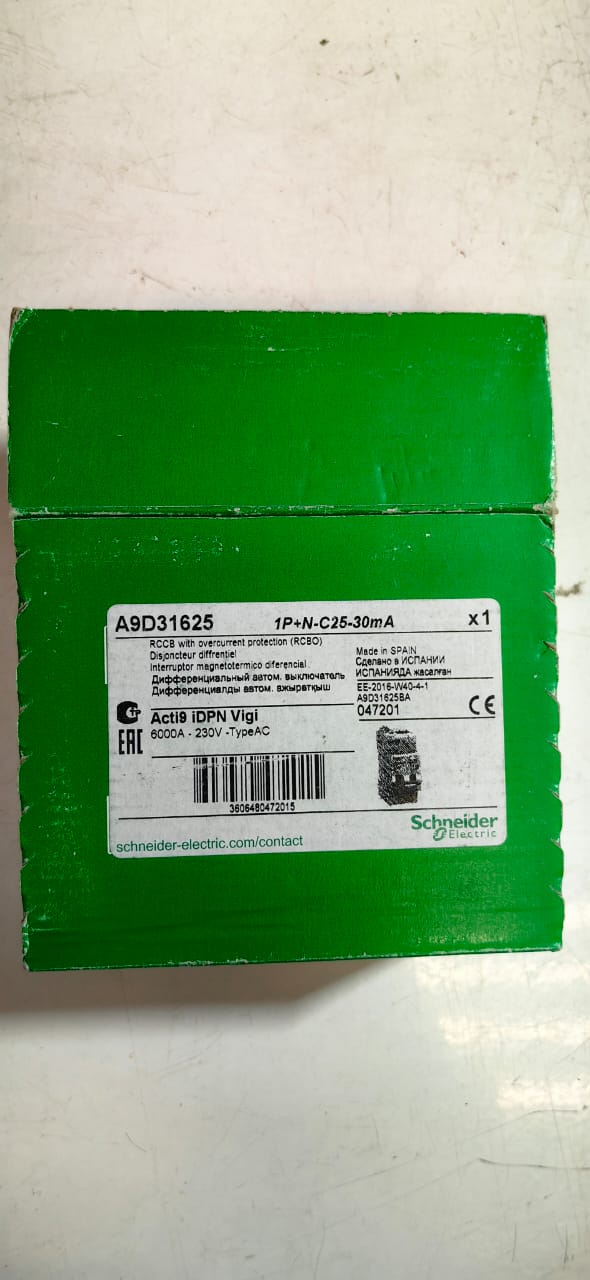 Выключатель дифференциальный автоматический 6KA 25A C 30MA AC, Schneider Electric, , A9D31625